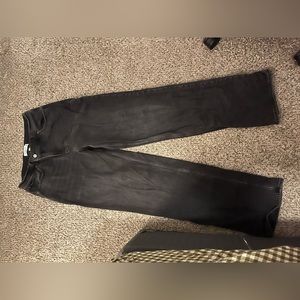 New Abercrombie Curve Love 90s relaxed Jeans Size 12 xtra long Black cross front